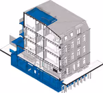 Axo doorsnede nieuw toestand